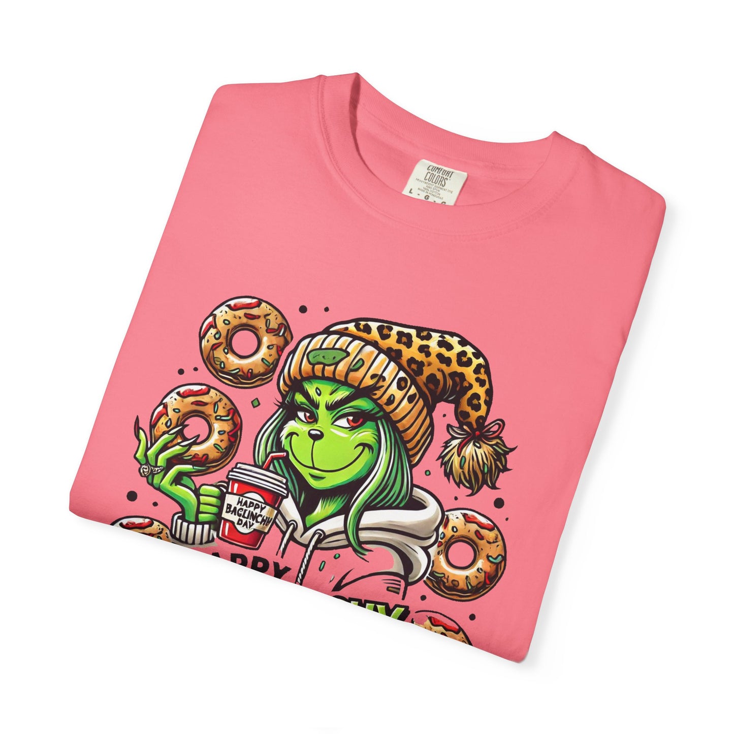 Happy Bagels Day Unisex T-Shirt with Grinchy Design