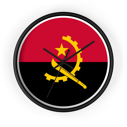 Angola Flag Wall Clock - Stylish Home Decor for Patriotic Enthusiasts