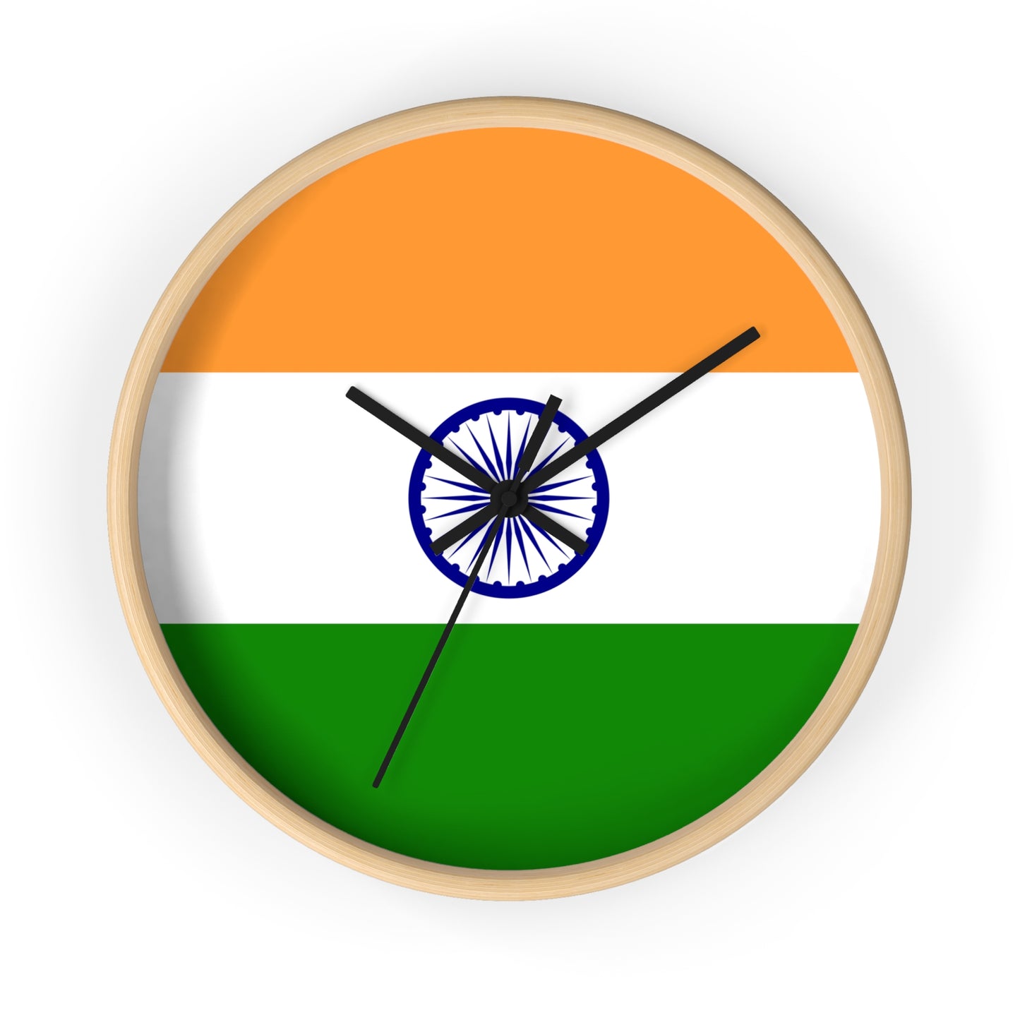 Indian Flag Wall Clock - Vibrant Home Decor for Patriotism and Celebrations