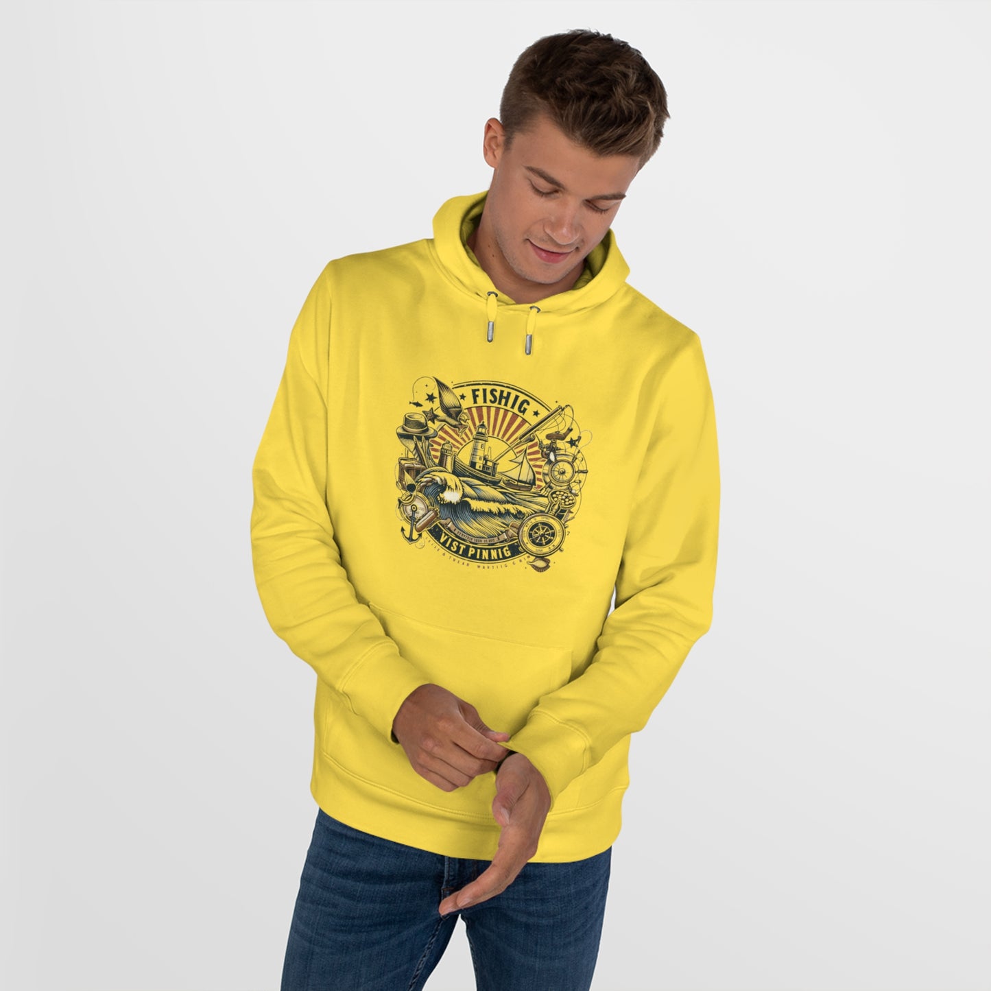 Fishing Hooded Sweatshirt - Nautical Adventure and Fishing