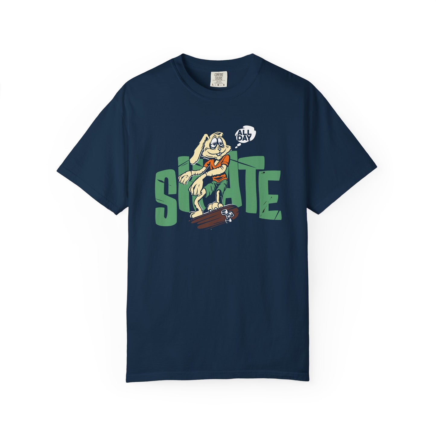Unisex Trendy T-Shirt "All Day Skate" - Skateboarding Graphic Tee