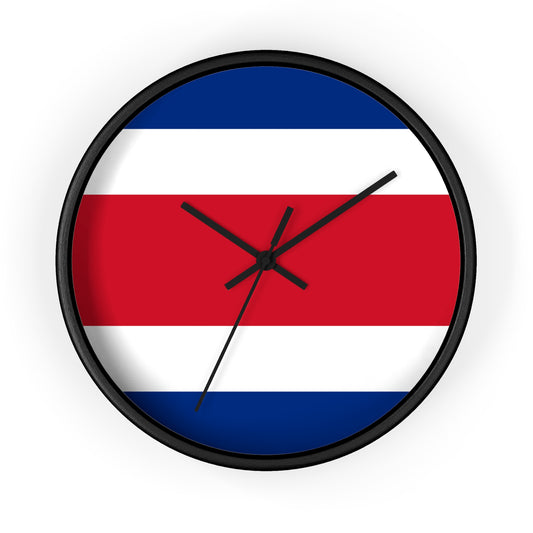Costa Rica Flag Wall Clock - Stylish Home Decor for Travelers and Sports Fans