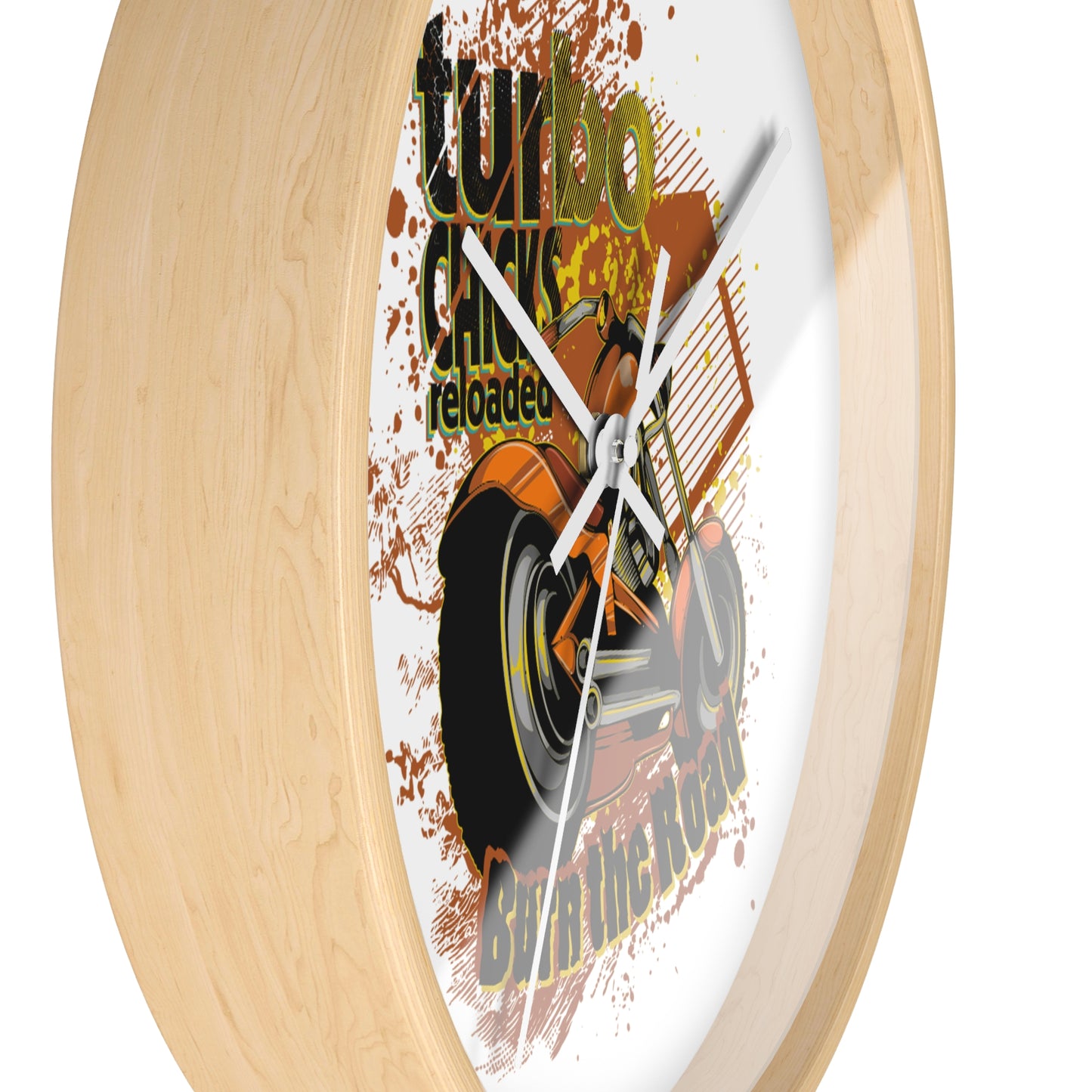 Turbo Bikes Wall Clock - Burn the Road Decor for Motorcycle Enthusiasts
