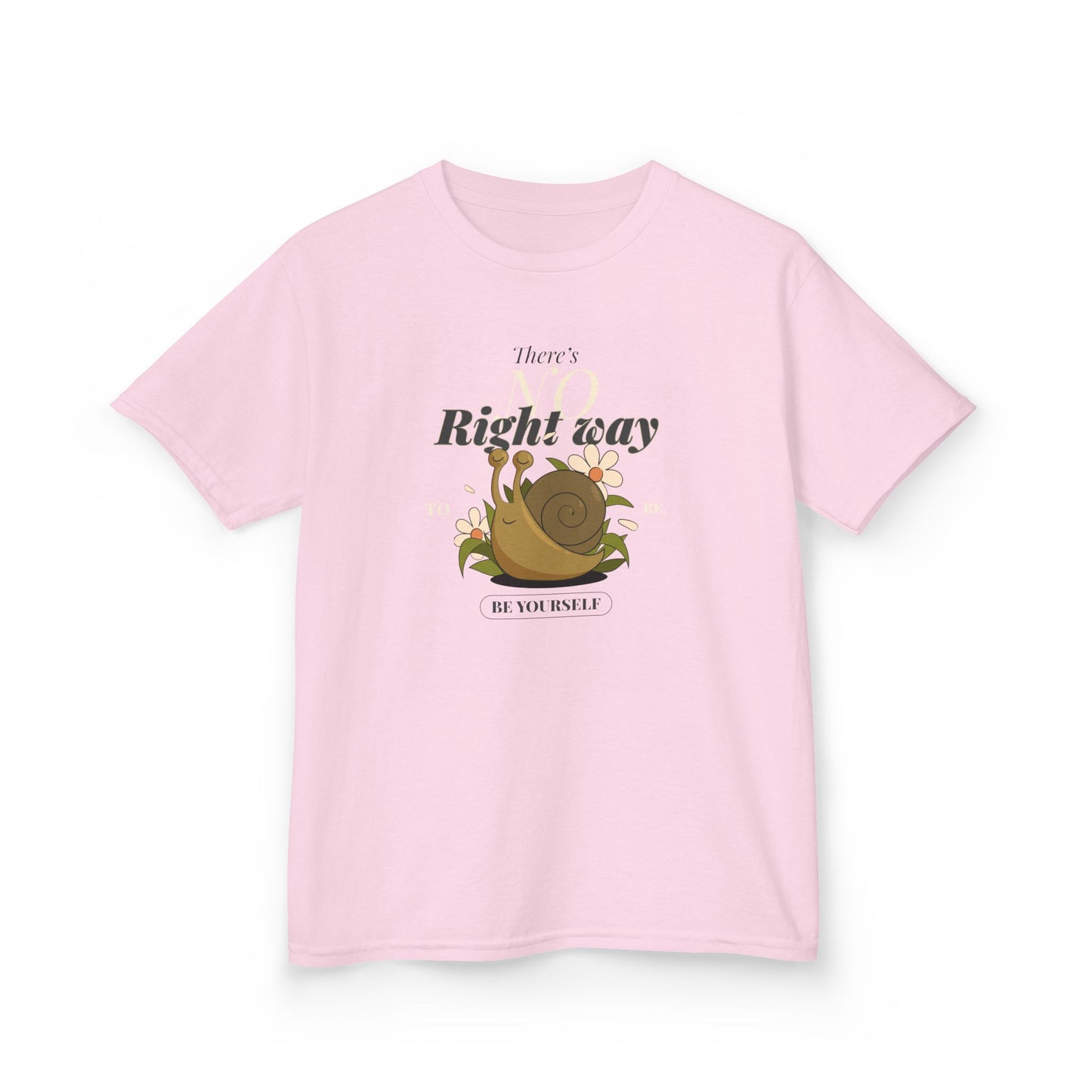 Kids Tee Snail Graphic 'There's Right Way' Inspirational T-Shirt