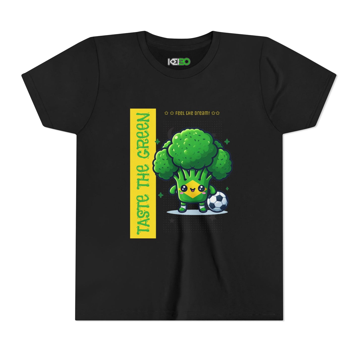 Brazilian Kids' Fun Broccoli Soccer Tee - "Taste the Green" for Active Kids