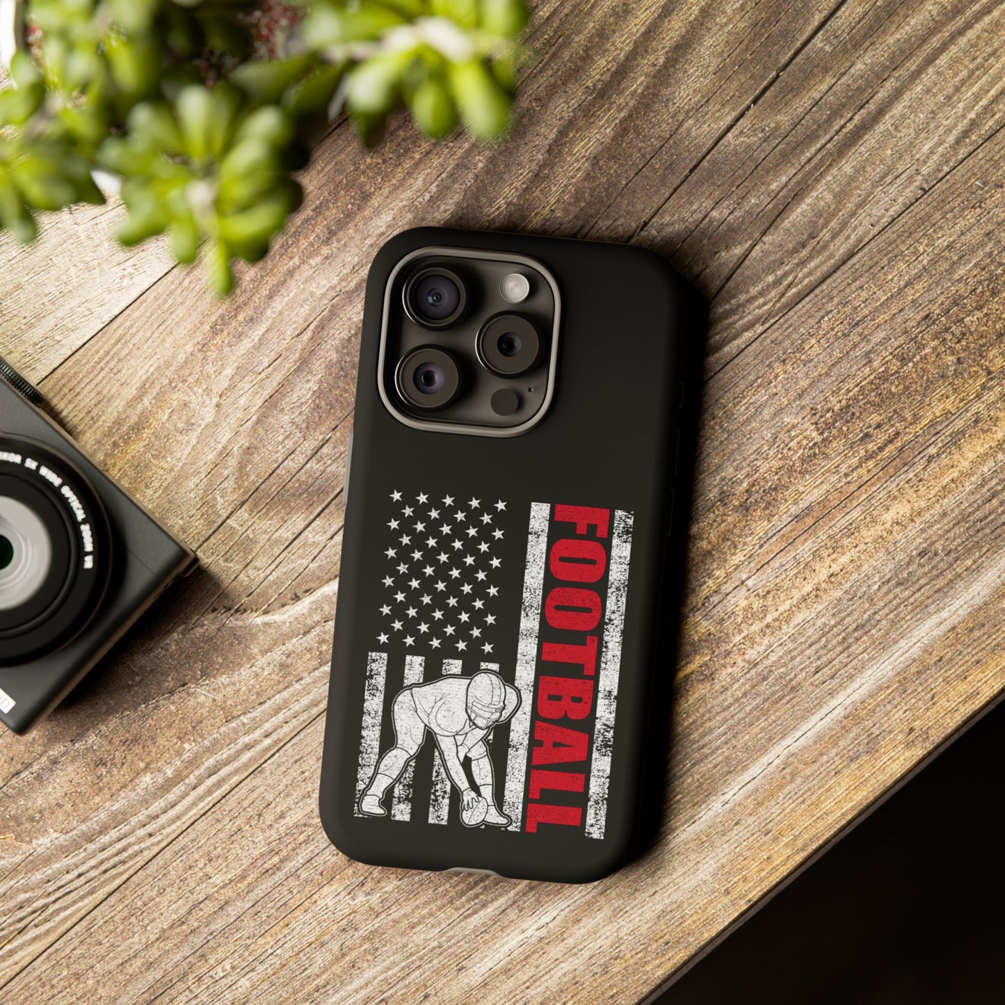Football American Flag Phone Case - Tough Cases for Fans