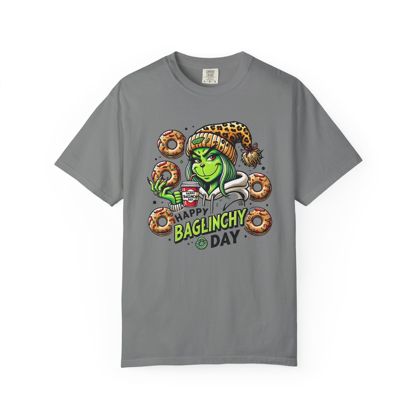 Happy Bagels Day Unisex T-Shirt with Grinchy Design